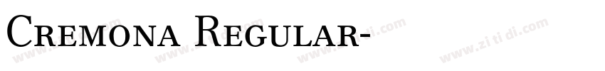 Cremona Regular字体转换